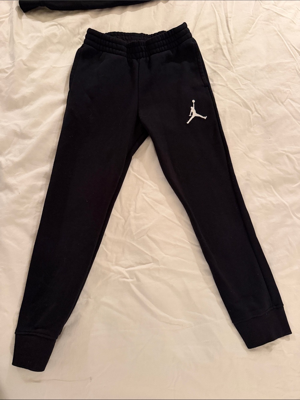 Jordan Black Kids' Jogger Sweatpants with White Jumpman
